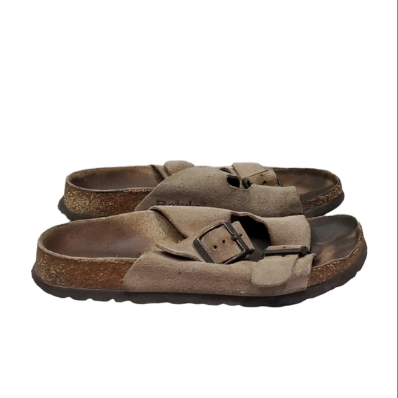 Birkenstock Betula Women Arizona Taupe Sandals Flats shoes sz 37/6 - Picture 1 of 12
